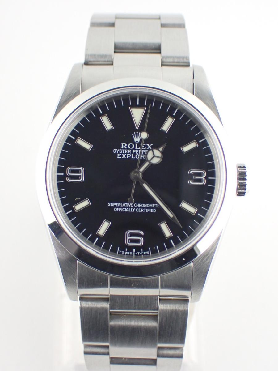 ロレックス エクスプローラー1 14270 ブラック 36mm径、メンズ(A※傷あり中古)