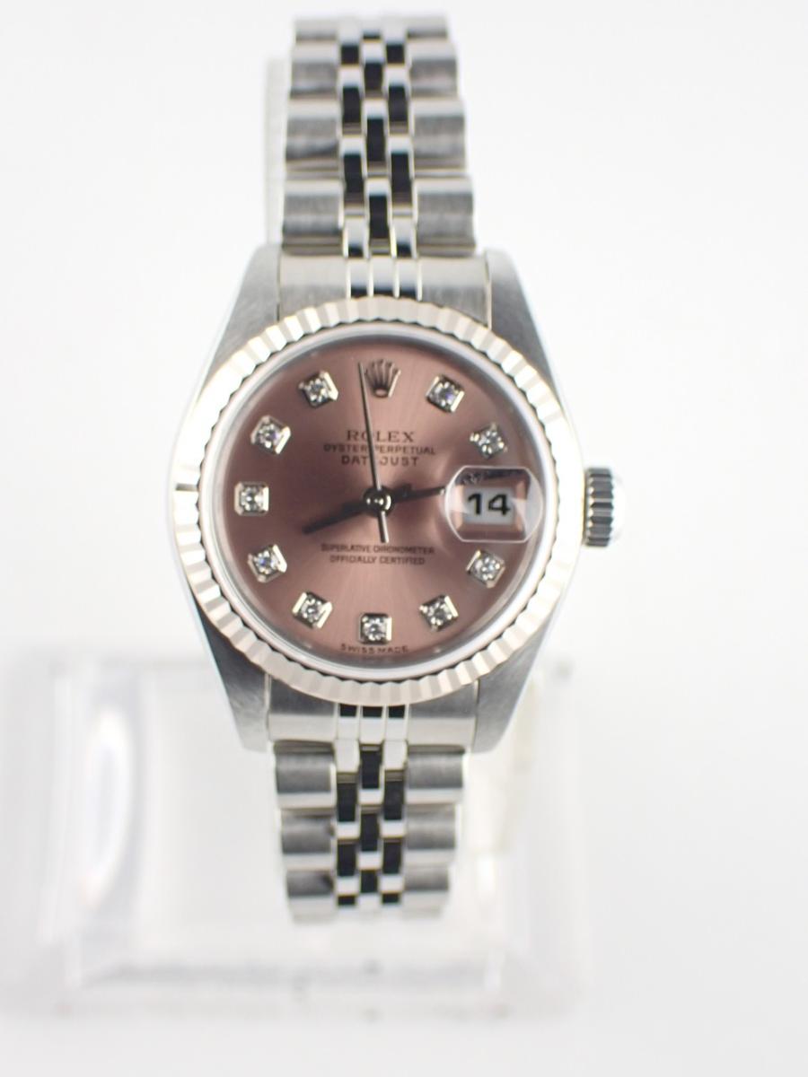 ロレックス デイトジャスト 79174G ピンク 26mm径、レディース(AAA※ほぼ未使用)