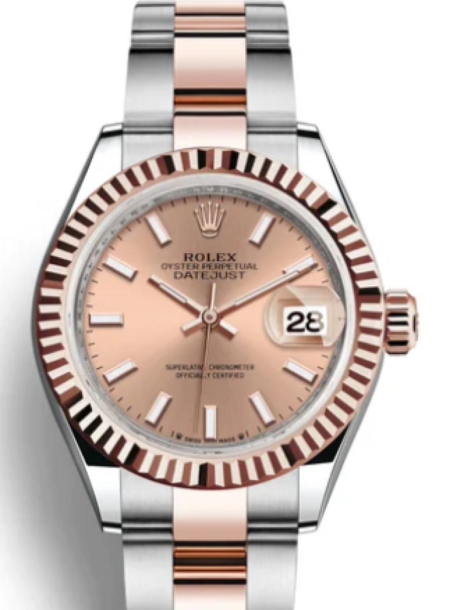 ロレックス オイスターパーペチュアル 279171-0024 ロゼ オイスター　オイスタースチール＆エバーローズゴールド レディース　28 mm　キャリバー 2236　パワーリザーブ 約55時間(新品未使用)
