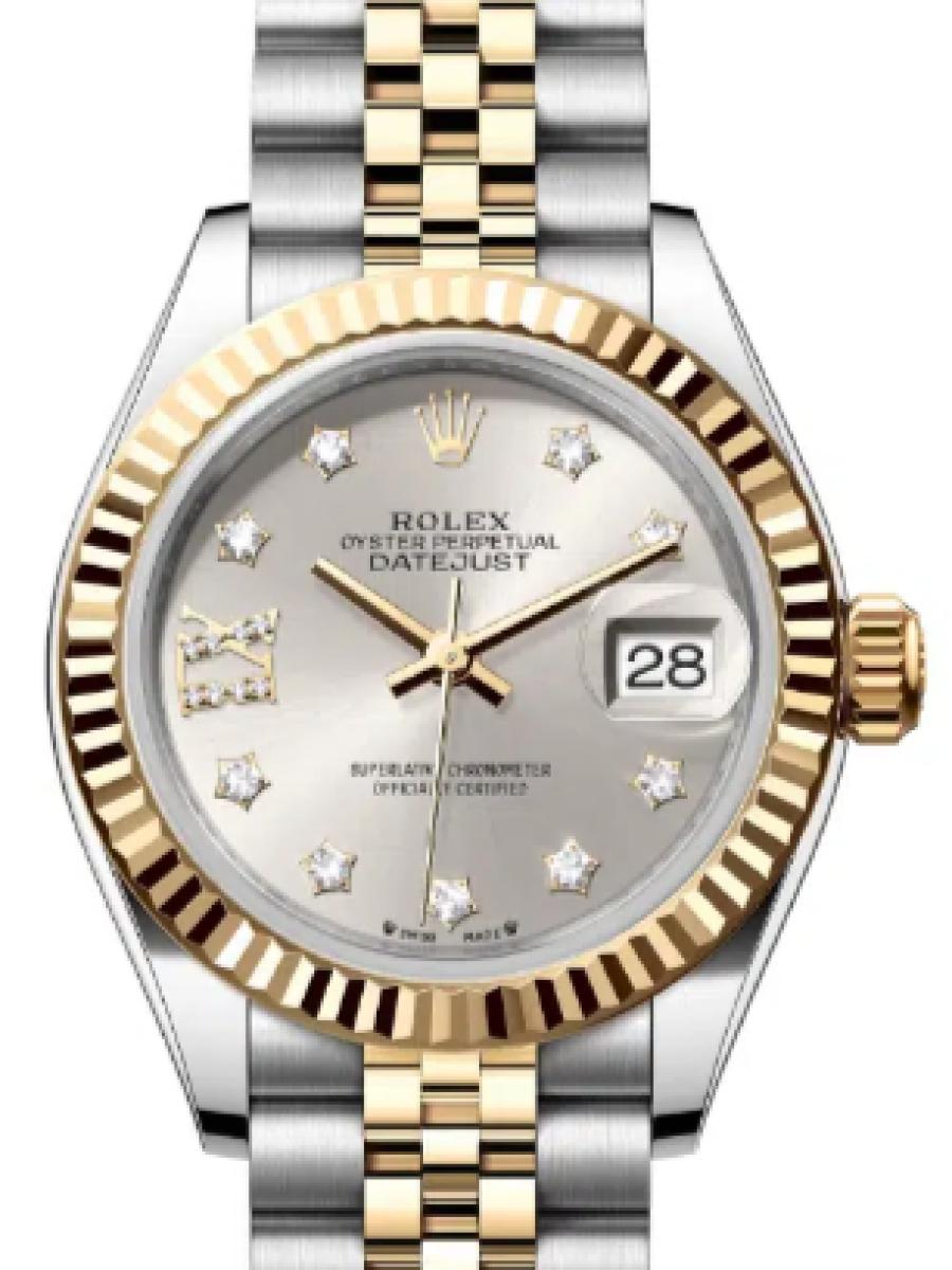 ロレックス レディデイトジャスト 279173-0003 シルバー オイスタースチール＆イエローゴールド　星形ダイヤインデックス　シルバーダイヤル　コンビモデル レディース　28ｍｍ　キャリバー 2236　パワーリザーブ 約55時間(新品未使用)