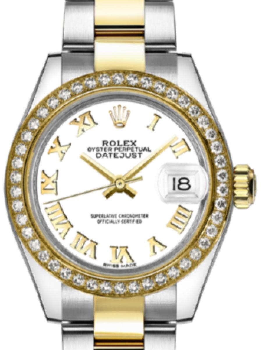 ロレックス レディデイトジャスト 279383rbr-0024 ホワイト オイスタースチール＆イエローゴールド　ダイヤモンドベゼル　ホワイトダイヤル レディース　28mm　キャリバー 2236　パワーリザーブ 約55時間(新品未使用)