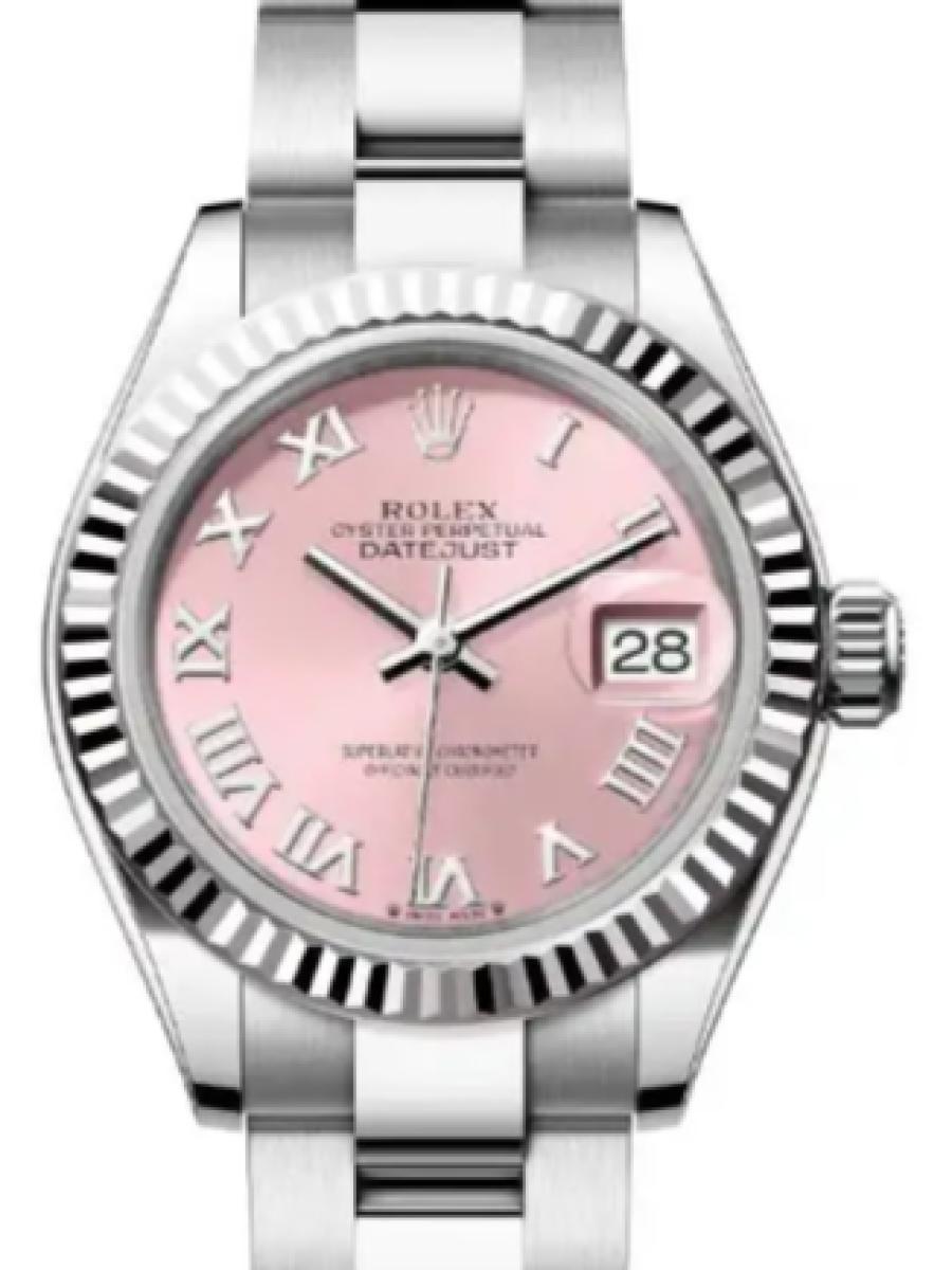 ロレックス レディデイトジャスト 279174-0018 ピンク オイスタースチール＆ホワイトゴールド　ピンクダイヤル　ローマインデックス レディース　28ｍｍ　キャリバー 2236　パワーリザーブ 約55時間(新品未使用)