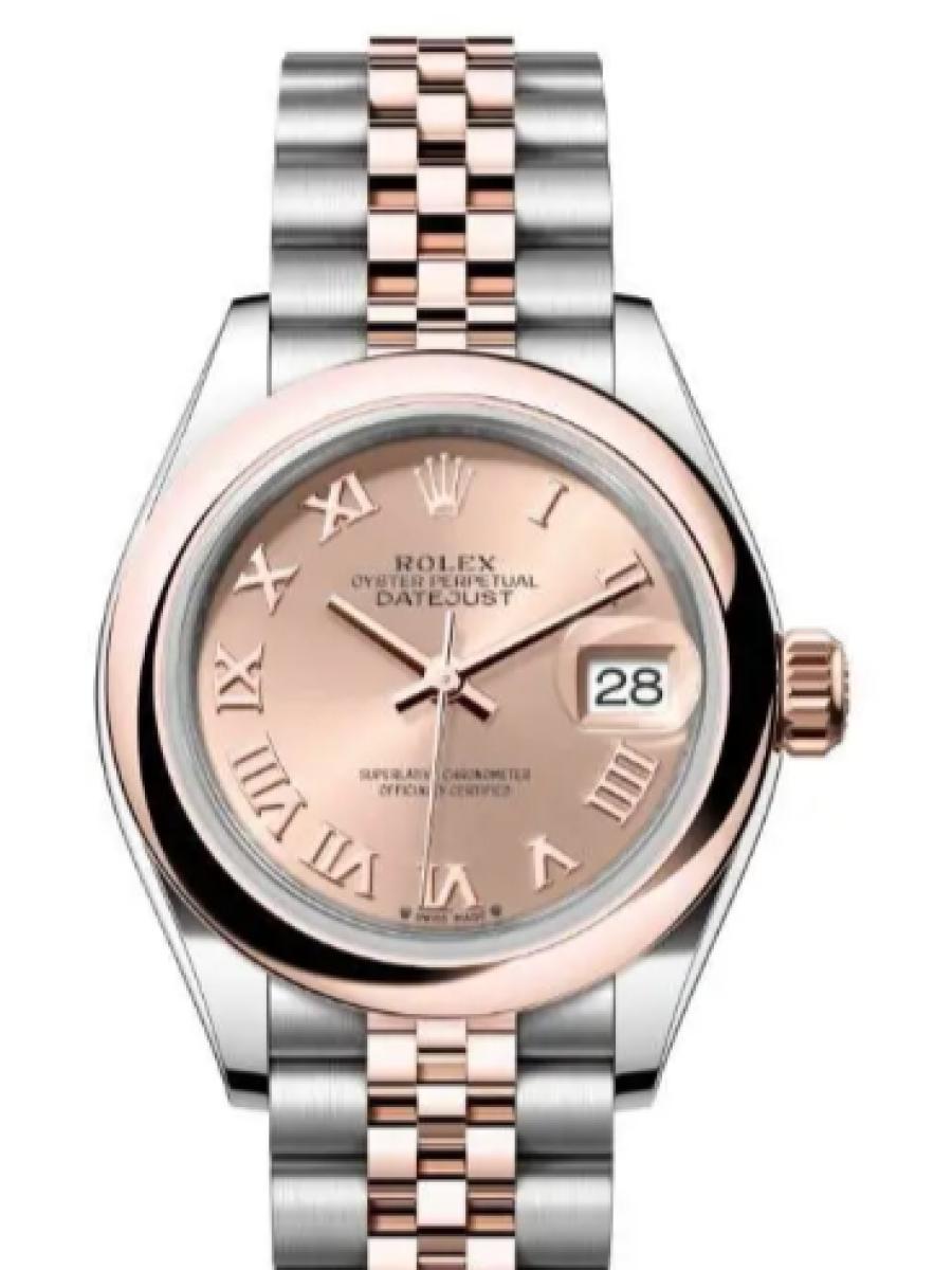 ロレックス レディデイトジャスト 279161-0025 ロゼ オイスタースチール＆エバーローズゴールド　ローマインデックス レディース　28ｍｍ　キャリバー 2236　パワーリザーブ 約55時間(新品未使用)