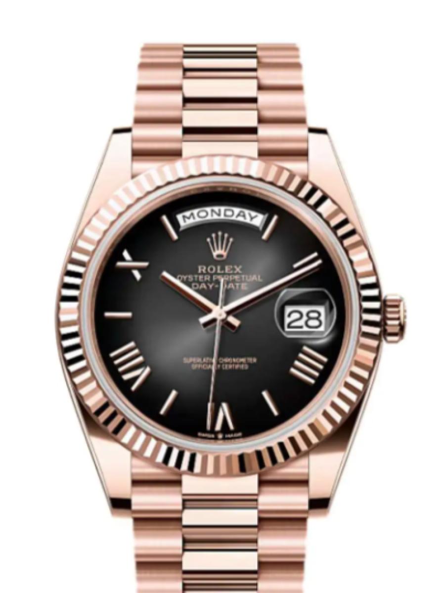 ロレックス デイデイト 228235-0055 スレートオンブレ エバーローズゴールド　スレートオンブレダイアル　デイデイト メンズ　40mm　キャリバー 3255　パワーリザーブ 約70時間(新品未使用)