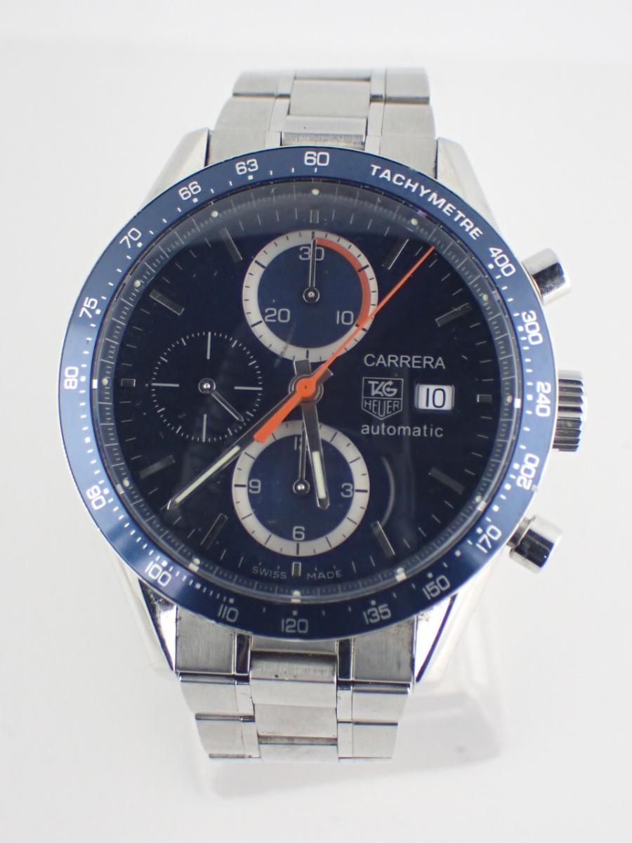 タグホイヤー カレラ CV2015.BA0786 ブルー 41mm径、メンズ(AB※傷あり中古)
