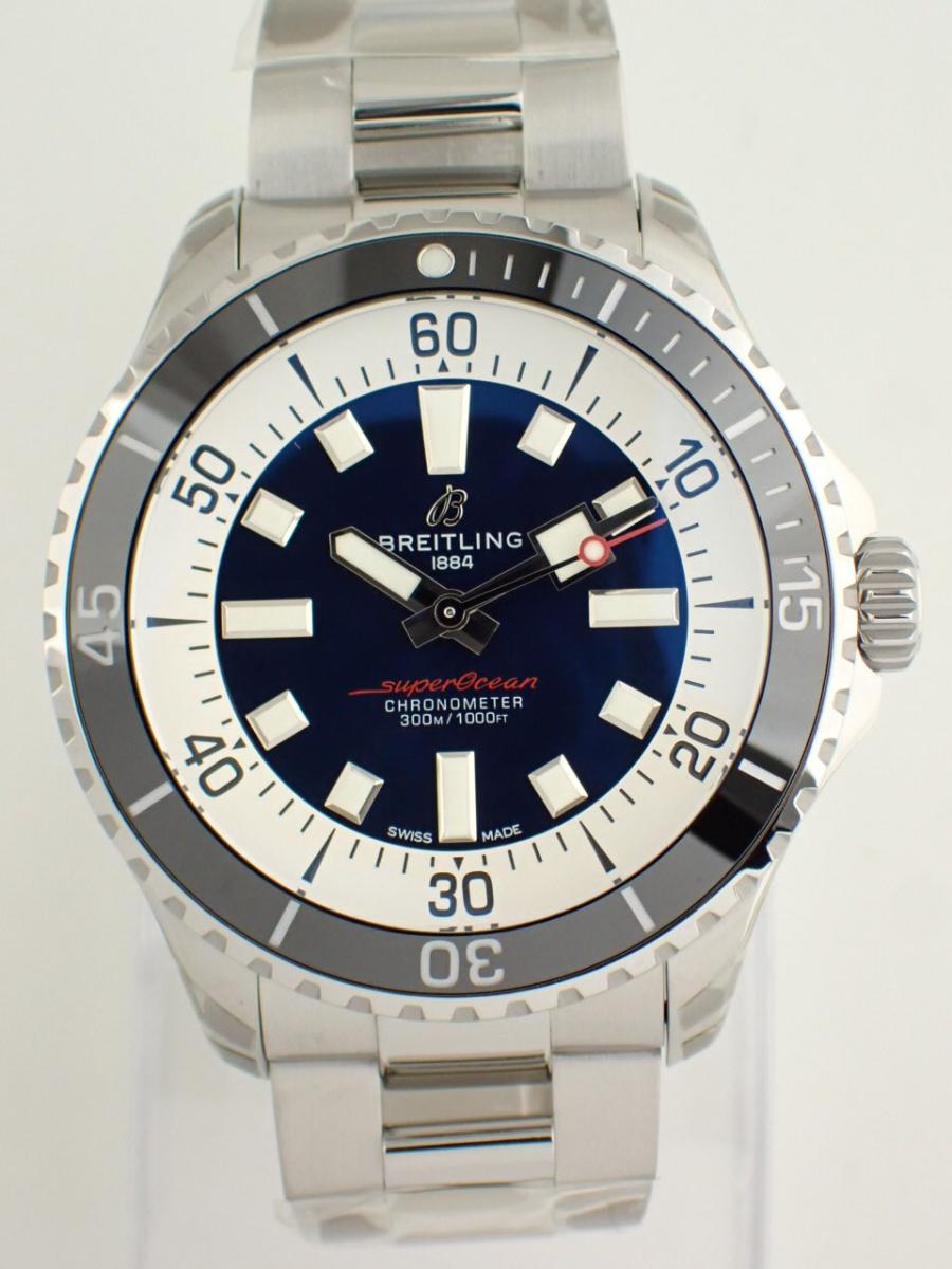 ブライトリング スーパーオーシャン A17376211C1A1 ブルー系 44mm径、メンズ(NS※新品)
