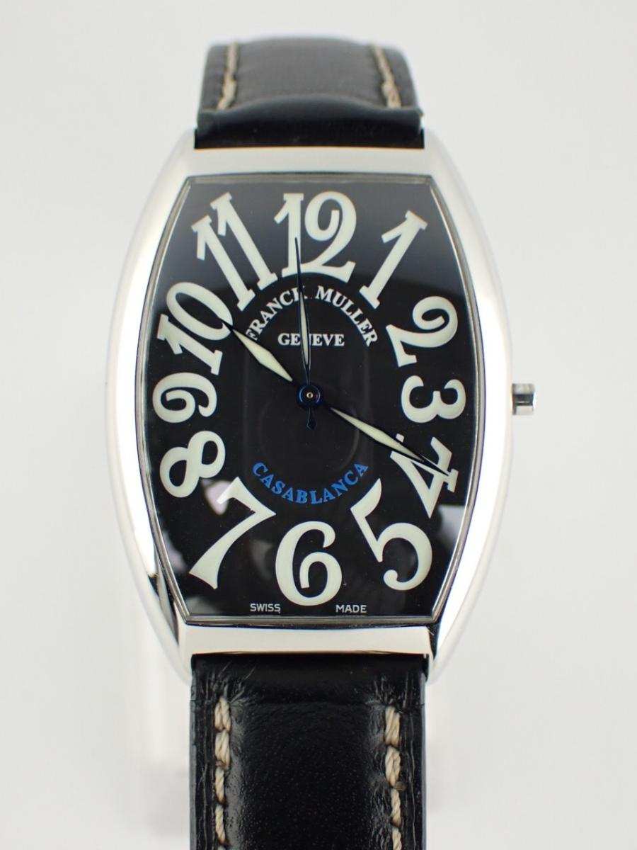 フランクミュラー カサブランカ 5850CASA ブラック 32mm幅、メンズ(AB※傷多い、リューズ欠損)