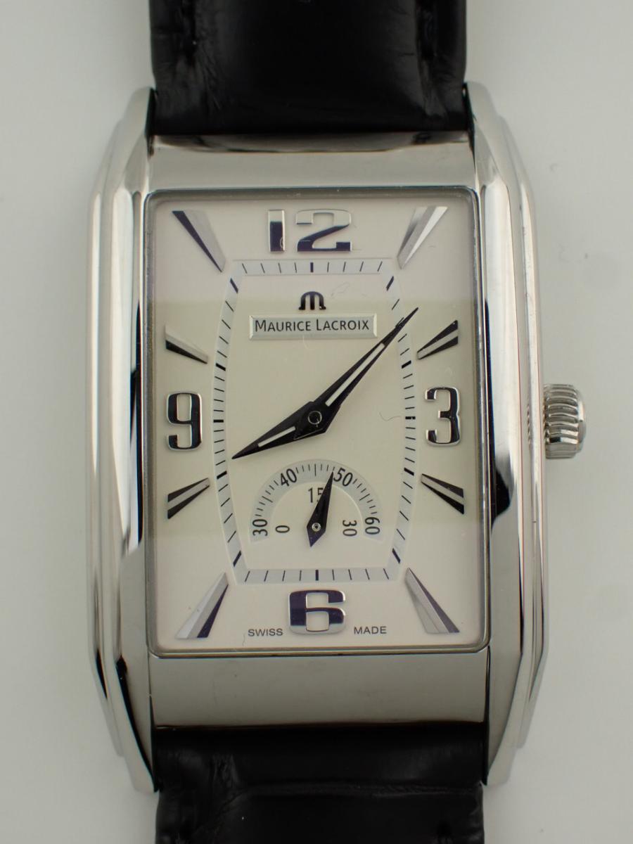 モーリスラクロア マスターピース MP7009-SS001-120 シルバー 22mm幅、メンズ(AA※中古美品)