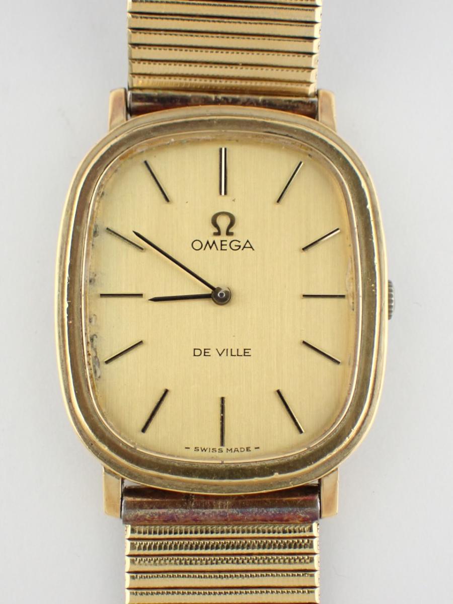 オメガ デ・ビル 型番不明 ゴールド 1970年代ごろ(B※文字盤やけ、経年劣化)