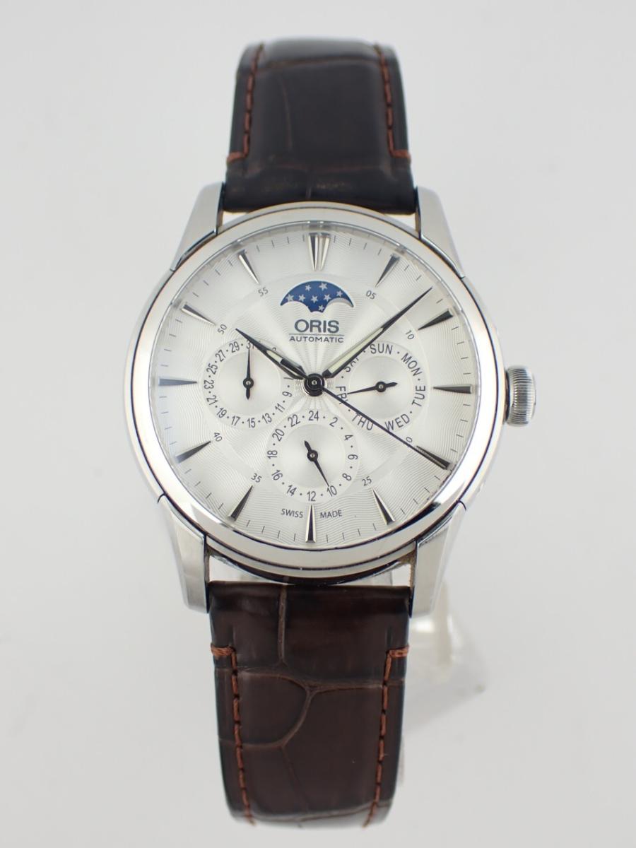 オリス アートリエ 01.582.7689.4051-07.5.21.73FC シルバー 40mm径、メンズ(A※傷あり中古)