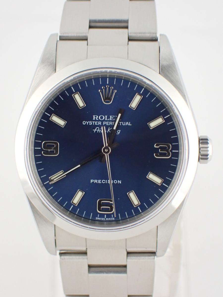ロレックス エアキング 14000M ブルー 34mm径、メンズ(AA※きれいな中古)