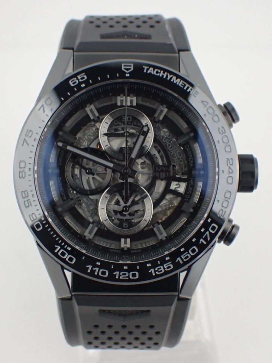タグホイヤー カレラ CAR2A90.FT6071 ブラック 45mm径、メンズ(AA※きれいな中古)