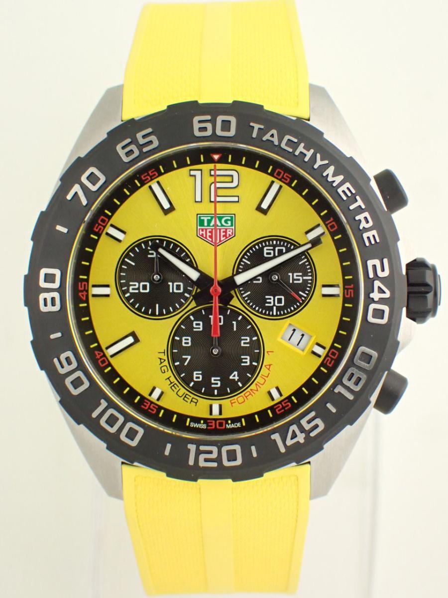 タグホイヤー フォーミュラ1 CAZ101AM.FT8054 イエロー 43mm、クロノグラフ、ラバーベルト(UNS※新古品)