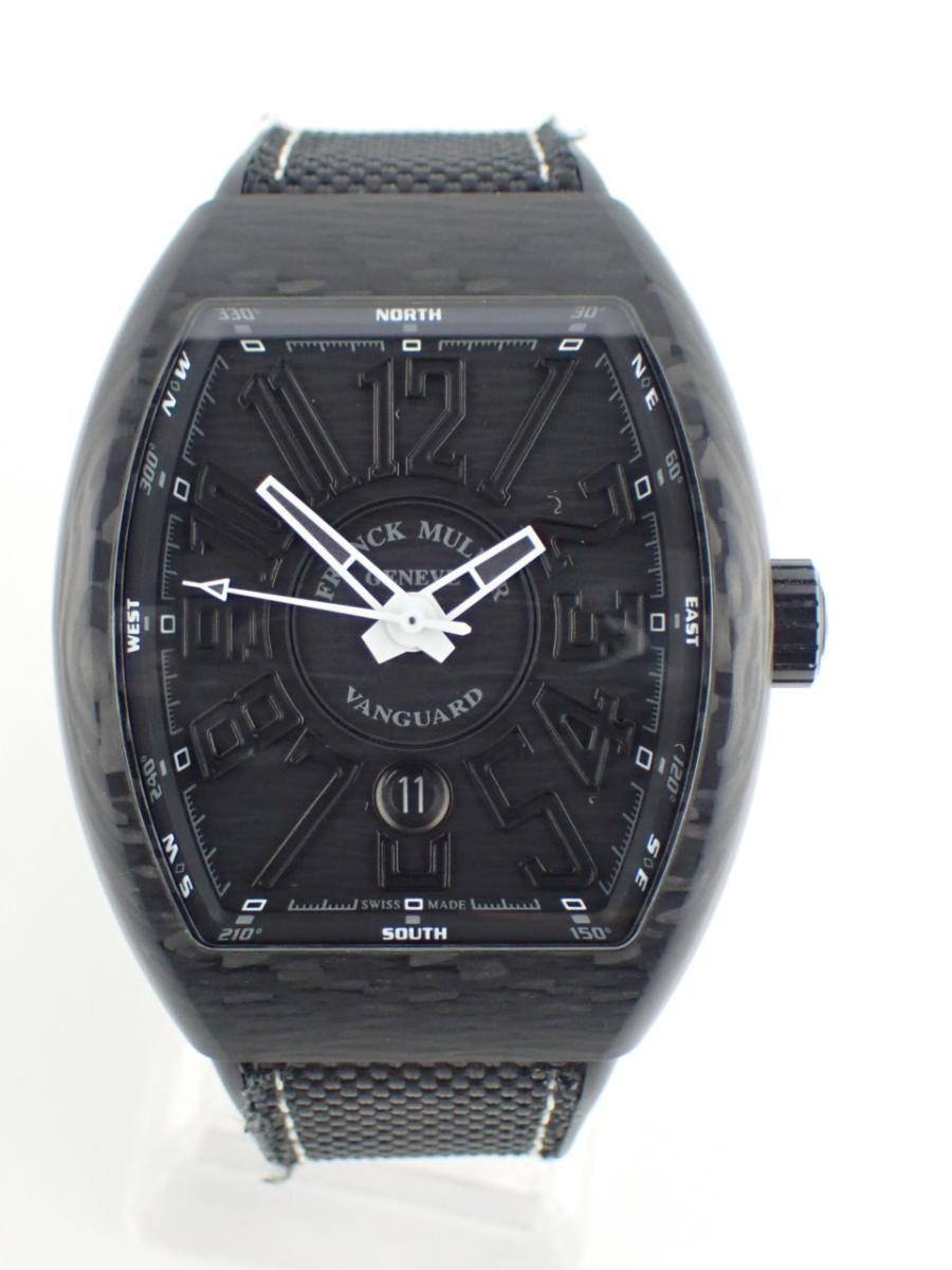 フランクミュラー ヴァンガード V45SCDTCARBON ブラック 44mm幅、メンズ(A※傷あり中古)