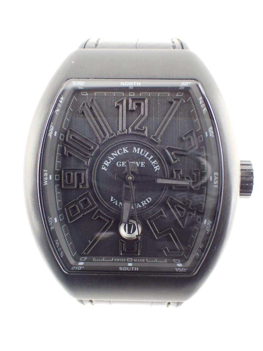 フランクミュラー ヴァンガード V45SCDTTTNRBRNR ブラック 44mm径、メンズ(AA※中古美品)