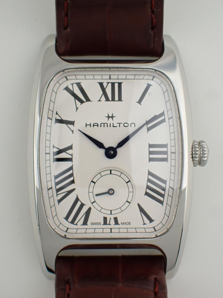 ハミルトン アメリカンクラシック H13421611 ホワイト クォーツ、カーフレザーベルト、スモールセコンド(A※傷有り、中古)