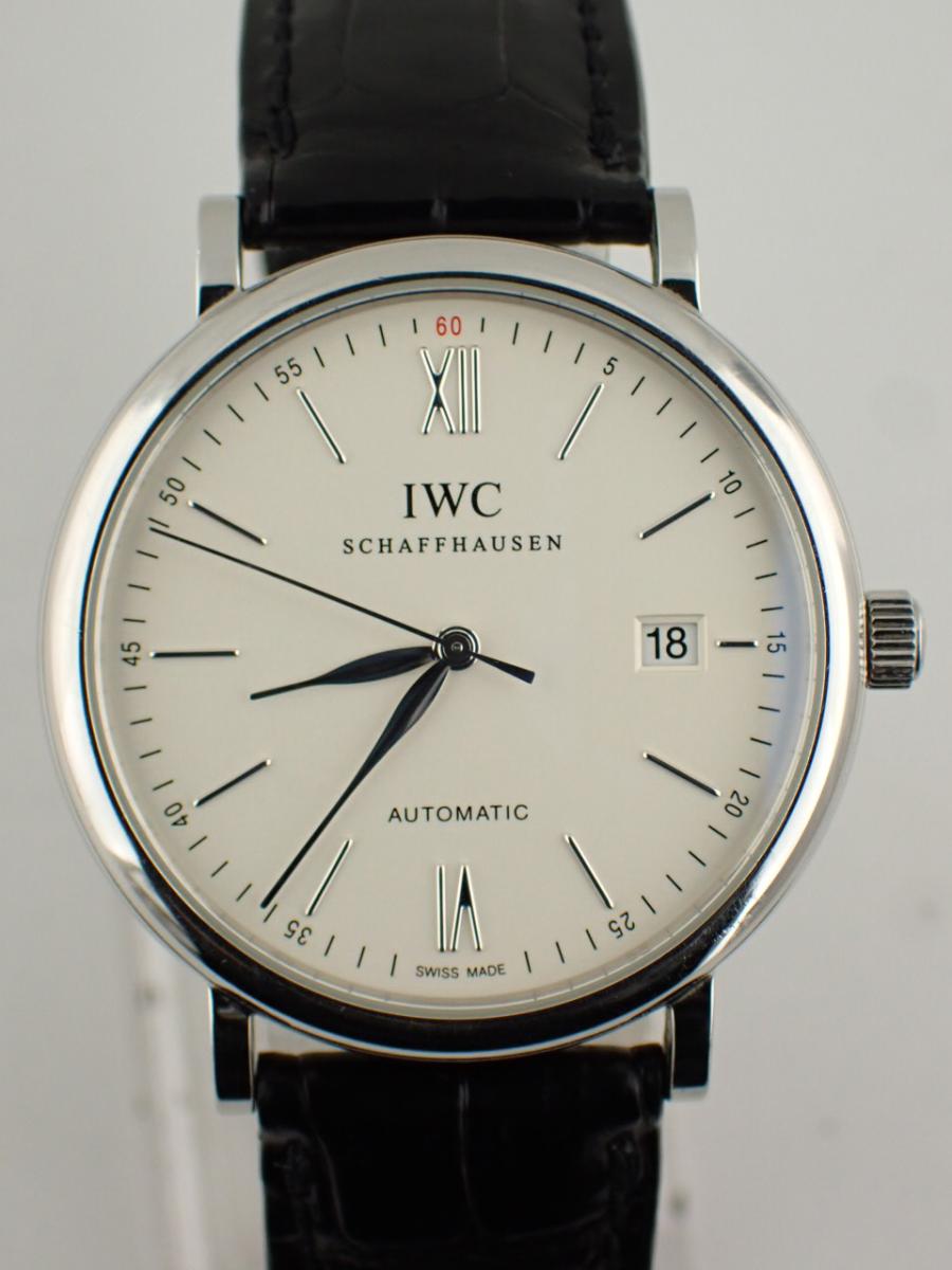 IWC ポートフィノ IW356501 シルバー 40mm、デイト、レザーストラップ(非メーカー新品)(AAA※新品仕上げ済み、メーカーOH済み、ベルト非メーカー新品)