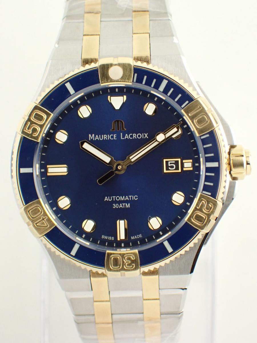 モーリスラクロア アイコン AI6058-SY013-430-1 ブルー 43mm、デイト、メンズ(NS※新品)