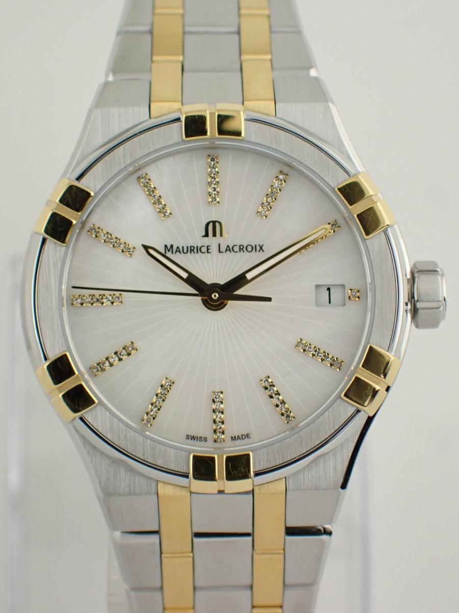 モーリスラクロア アイコン AI1106-PVY13-170-1 ホワイトマザーオブパール 35mm、ダイヤモンドインデックス、ツートーンケース(NS※新品、入荷時よりシール無し)