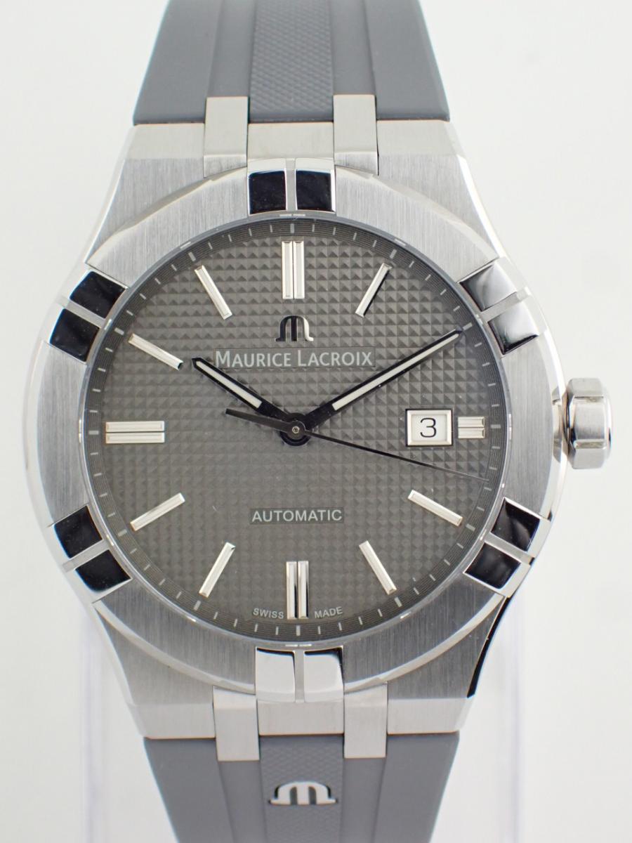 モーリスラクロア アイコン AI6008-SS000-230-2 グレー 42mm、デイト、ラバーベルト(NS※新品、入荷時よりシール無し)