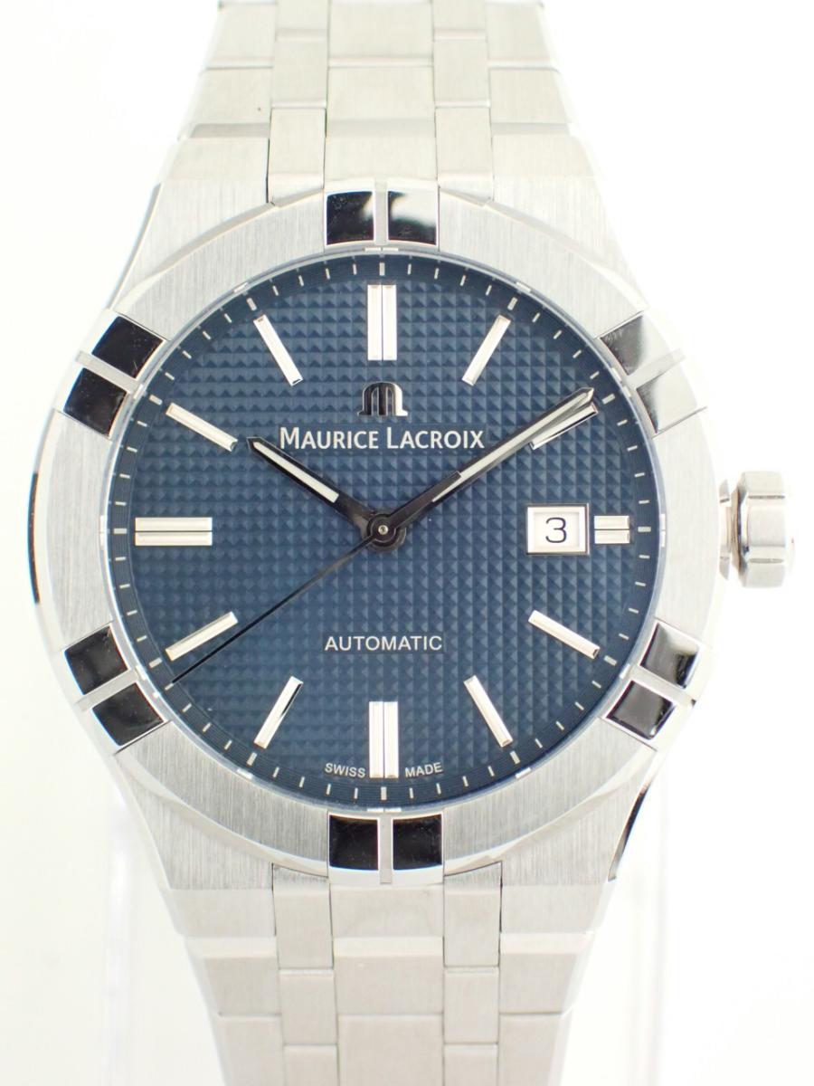 モーリスラクロア アイコン AI6008-SS002-430-1 ブルー 42mm、デイト、メンズ(NS※新品、入荷時よりシール無し)