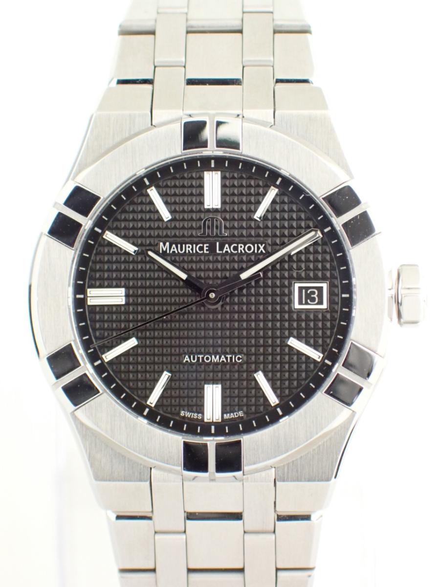 モーリスラクロア アイコン AI6007-SS002-330-1 ブラック 39mm、黒文字盤、デイト、メンズ(NS※新品)