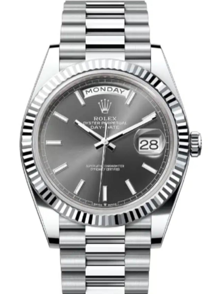 ロレックス デイデイト 228236-0013 スレート オイスター、40 mm、プラチナ 228236 メンズ　40ｍｍ　キャリバー 3255　パワーリザーブ 約70時間　プレジデントブレス(新品未使用)