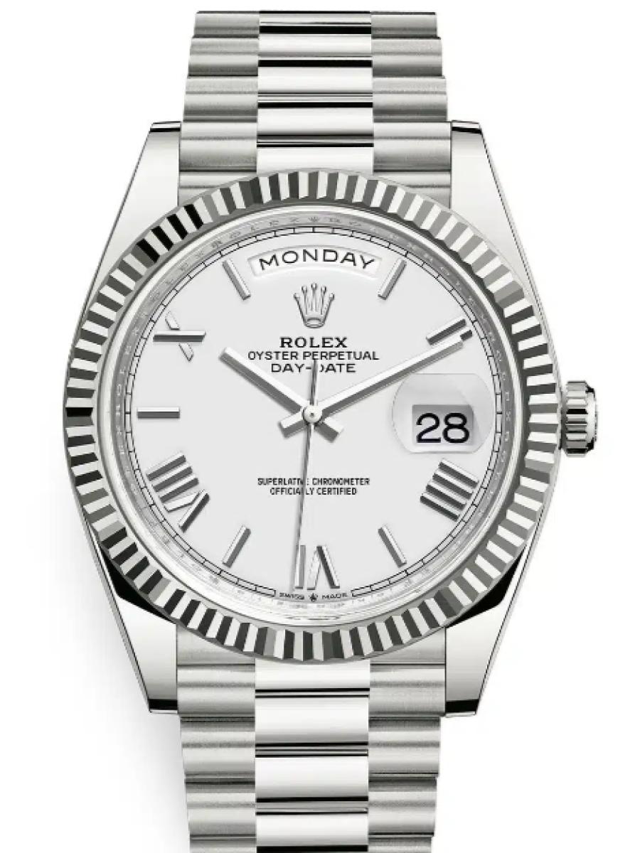 ロレックス デイデイト 228239-0046 ホワイト オイスター、40 mm、ホワイトゴールド 228239 メンズ　40ｍｍ　キャリバー 3255　パワーリザーブ 約70時間　プレジデントブレス(新品未使用)
