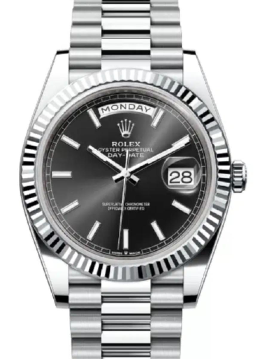 ロレックス デイデイト 228236-0003 ブライトブラック オイスター、40 mm、プラチナ 228236 メンズ　40ｍｍ　キャリバー 3255　パワーリザーブ 約70時間　プレジデントブレス(新品未使用)