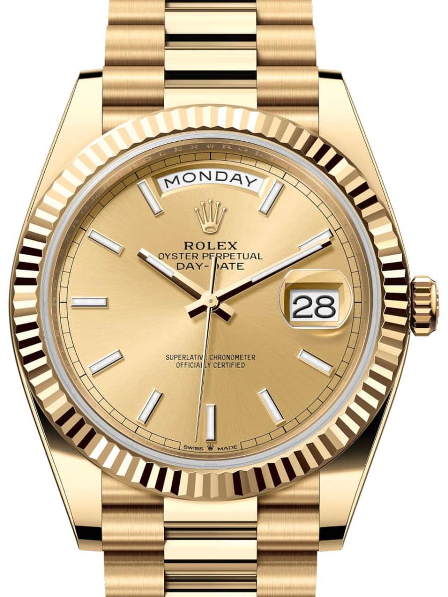 ロレックス デイデイト 228238-0003 シャンパン オイスター、40 mm、イエローゴールド 228238 メンズ　40ｍｍ　キャリバー 3255　パワーリザーブ 約70時間　プレジデントブレス(新品未使用)