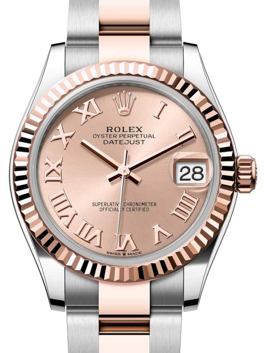 ロレックス デイトジャスト 278271-0005 ロゼ オイスター、31 mm、オイスタースチール＆エバーローズゴールド 278271 レディース　31ｍｍ　キャリバー 2236　パワーリザーブ 約55時間　オイスターブレス(新品未使用)