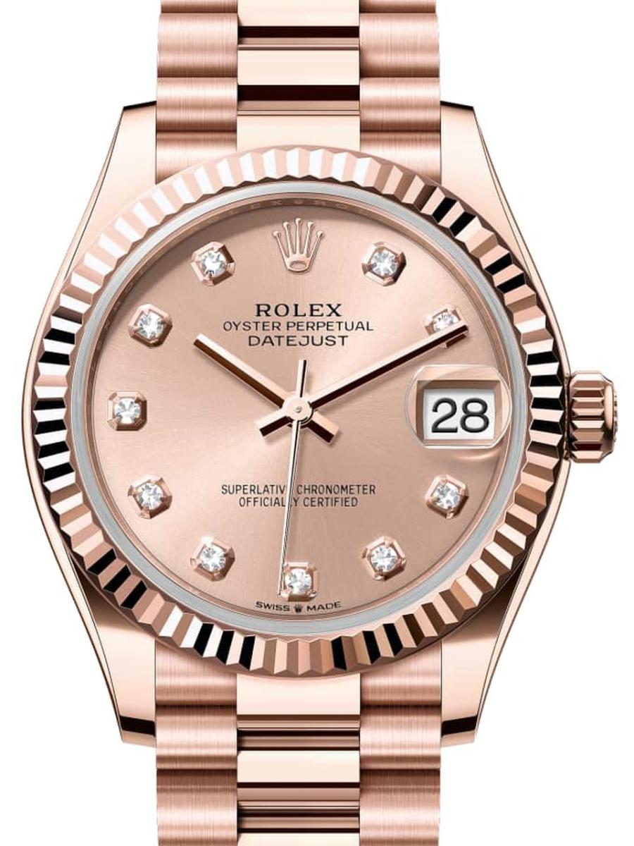 ロレックス デイトジャスト 278275-0031 ロゼ オイスター、31 mm、エバーローズゴールド 278275 レディース　31ｍｍ　キャリバー 2236　パワーリザーブ 約55時間　オイスターブレス(新品未使用)