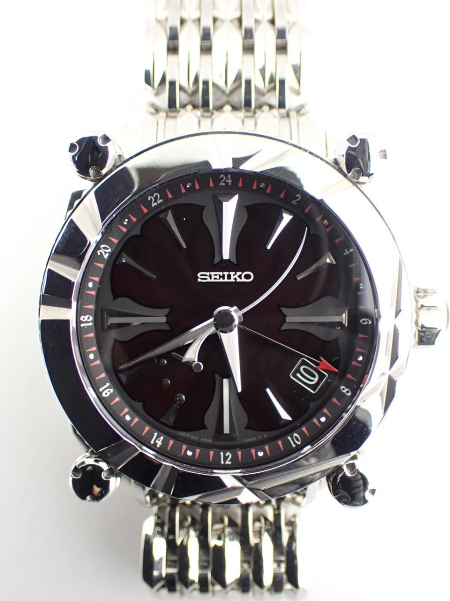 セイコー ガランテ SBLA067 ブラック 45mm径、メンズ(AA※中古美品)