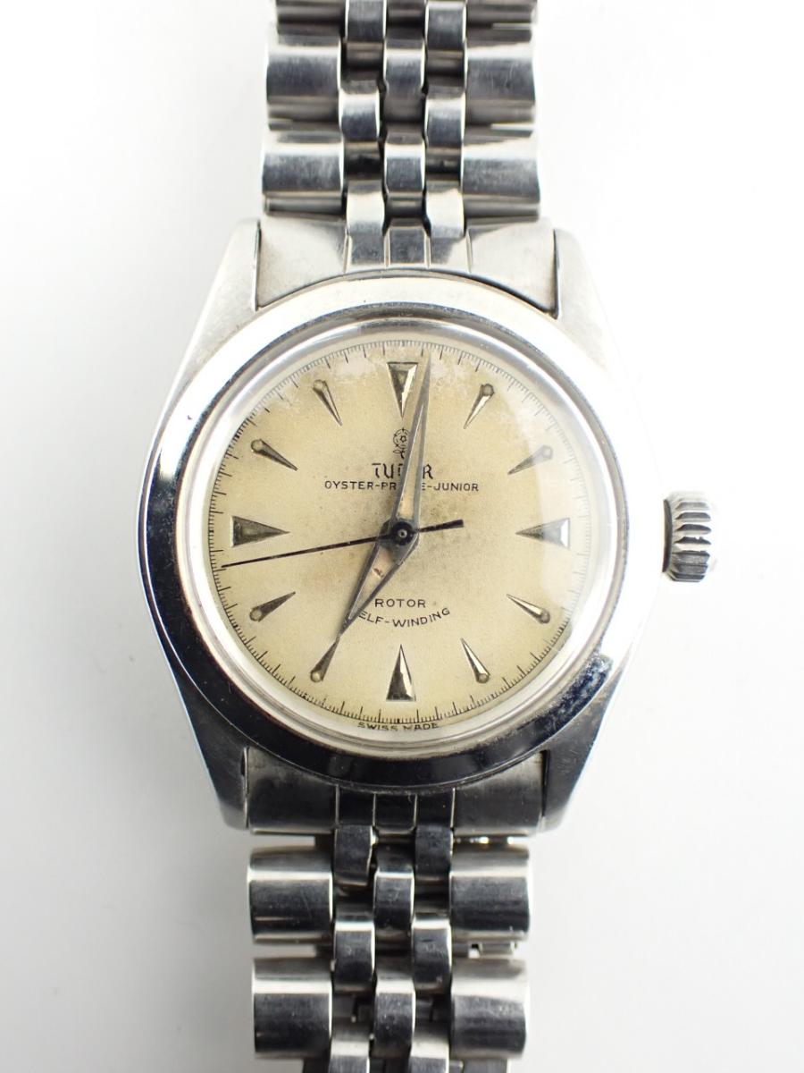 チューダー オイスタープリンス 7810 ホワイト系 30mm径、レディース(B※中古、文字盤やけ、ブレスよれ、刻印有)