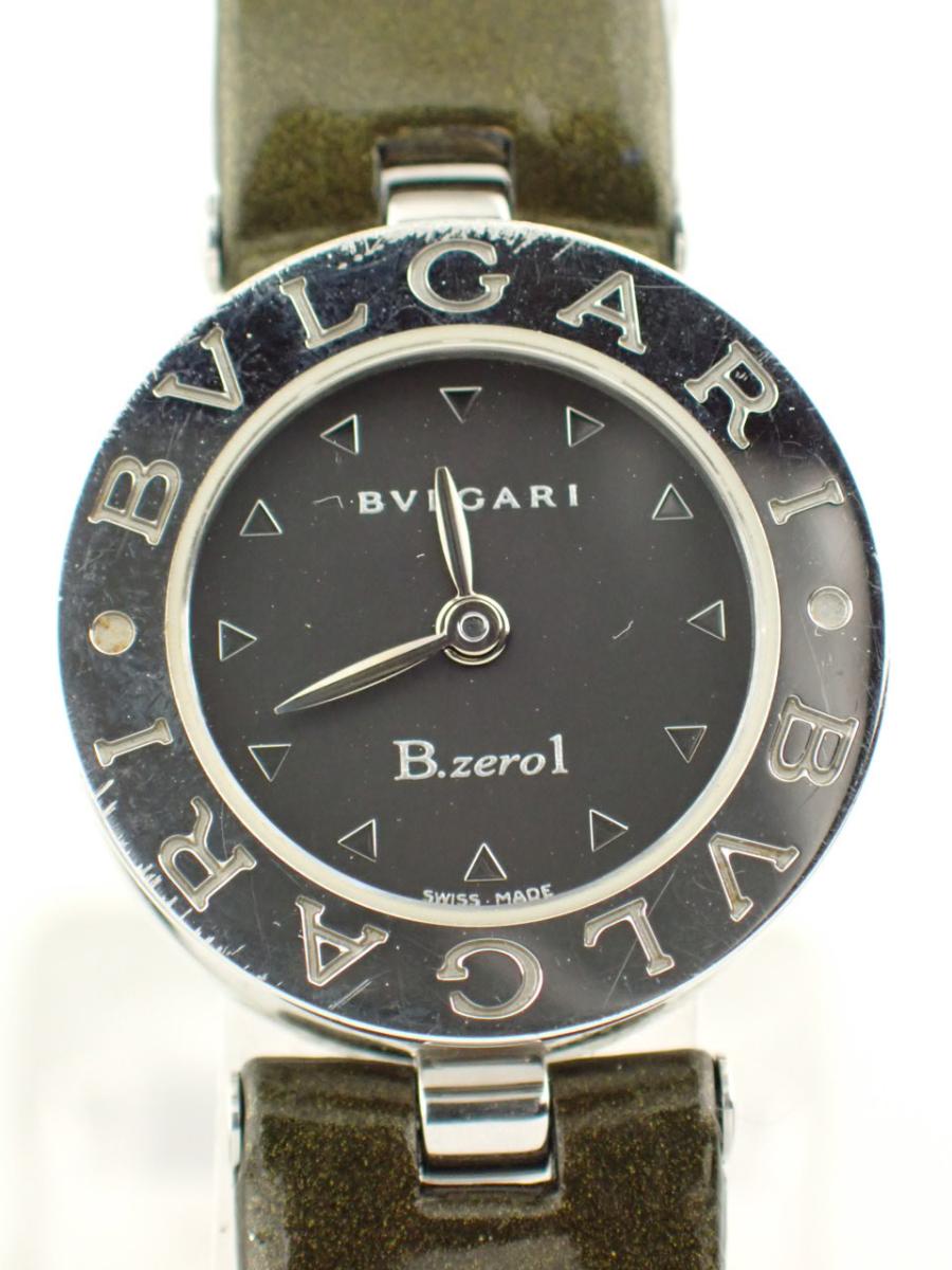 ブルガリ ビーゼロワン BZ22S ブラック 22mm、黒文字盤、レザーストラップ(A※中古)