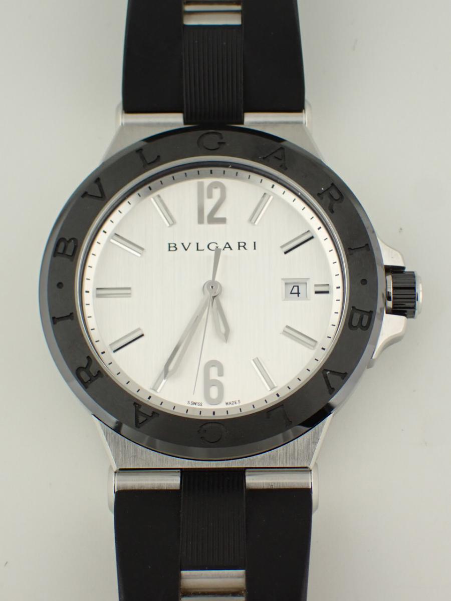 ブルガリ ディアゴノ DG42C6SCVD シルバー系 メタル・ラバーストラップ、42mm、メンズ(A※中古)