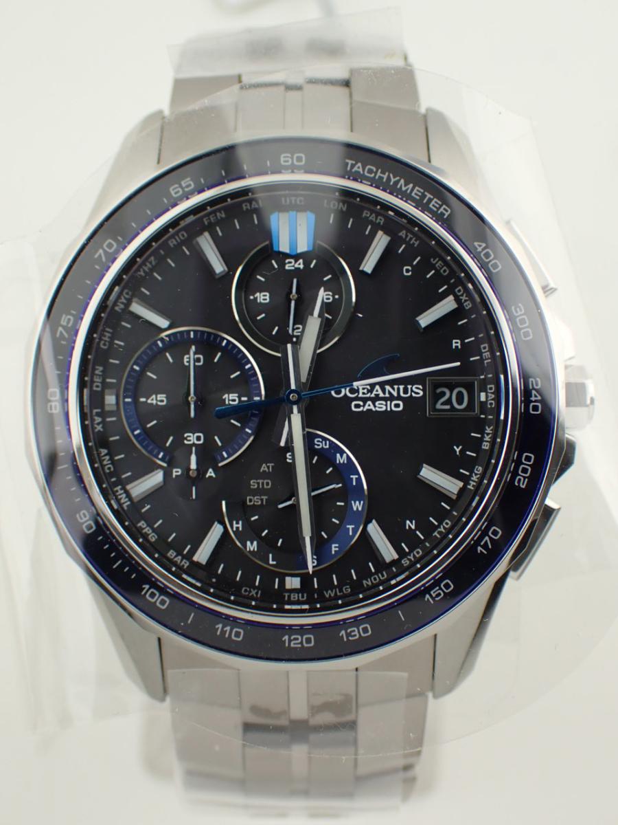 カシオ オシアナス OCW-S7000-1AJF ブラック 47.5mm、サファイアガラスベゼル、メンズ(AA※コマ足しのみ未使用)