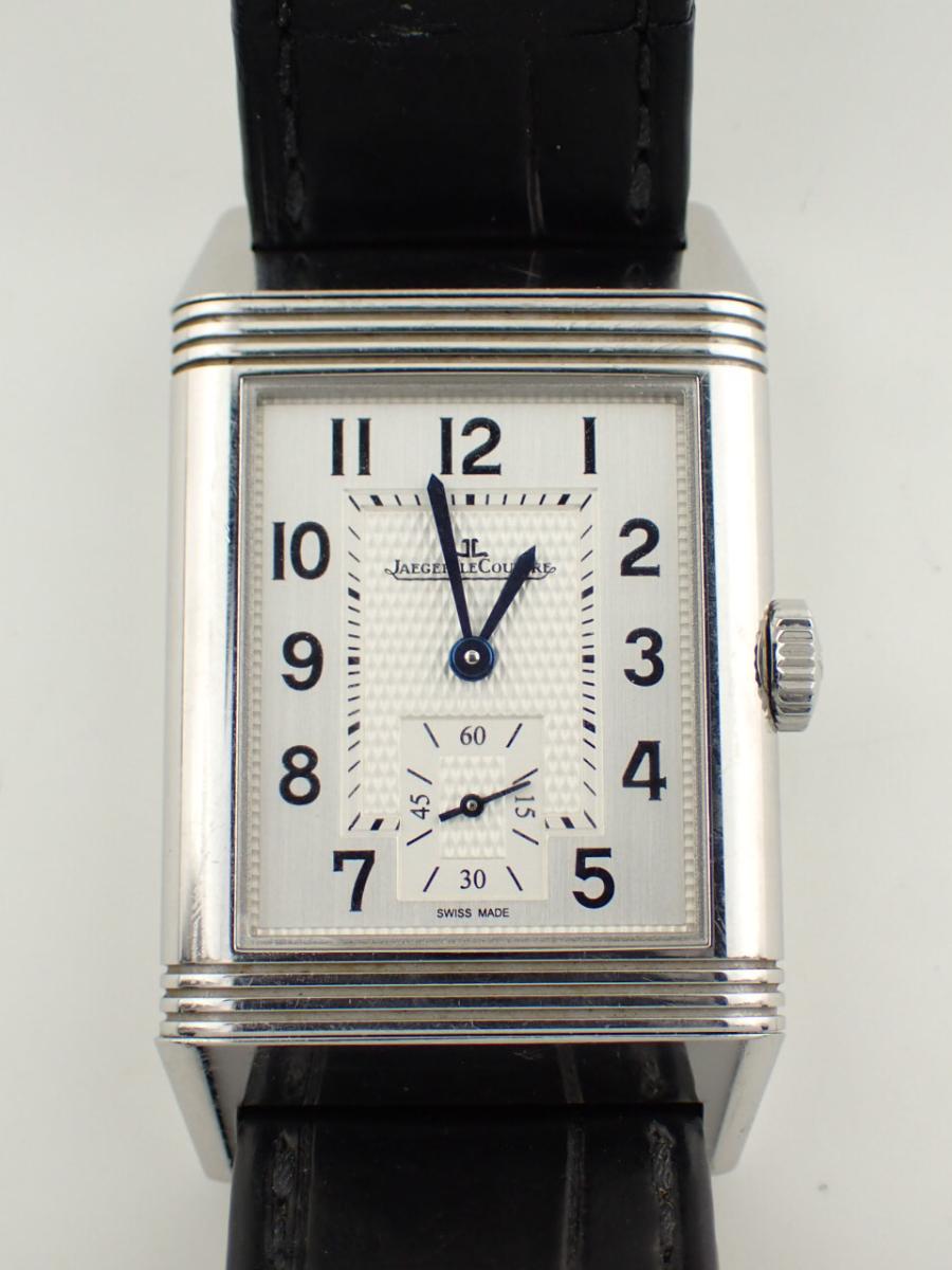 ジャガールクルト レベルソ Q3858520 シルバー スモールセコンド、レザーストラップ(A※中古)