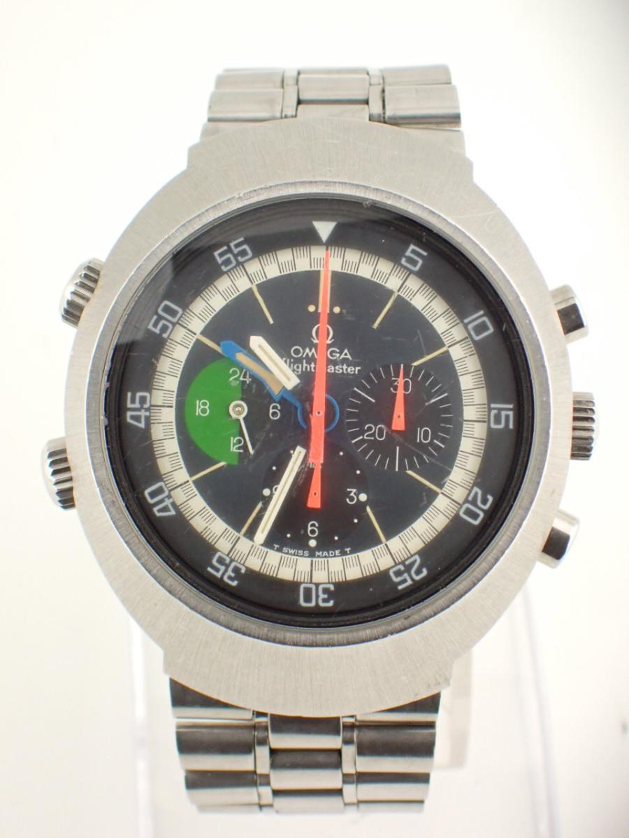 オメガ フライトマスター 145.013 ブラック クロノグラ、回転ベゼル、GMT(A※中古)