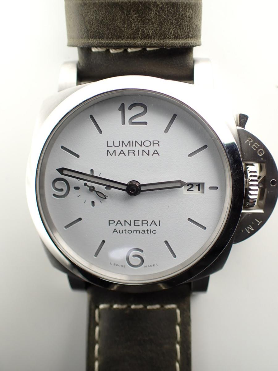 パネライ ルミノール PAM01314 ホワイト 44mm、X番、純正未使用ベルト(AAA※新品仕上げ済み、ベルト純正未使用)
