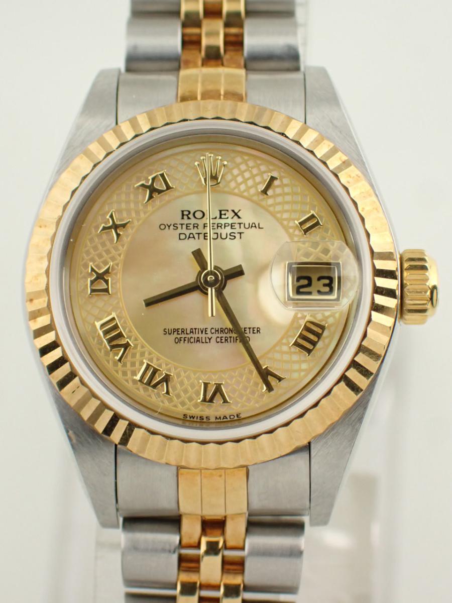 ロレックス デイトジャスト 79173NRD ゴールド 25mm、デイト、レディース(A※中古)