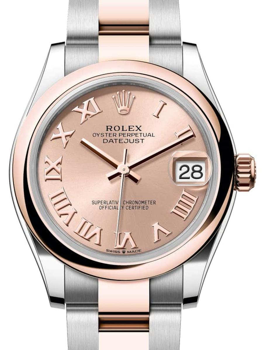 ロレックス デイトジャスト 278241-0005 ロゼ オイスター、31 mm、オイスタースチール＆エバーローズゴールド 278241 レディース　31ｍｍ　キャリバー 2236　パワーリザーブ 約55時間　オイスターブレス(新品未使用)