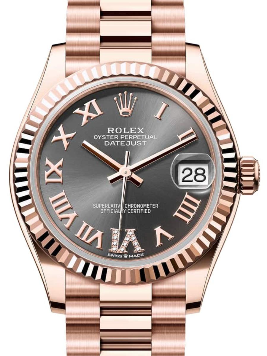 ロレックス デイトジャスト 278275-0033 スレート オイスター、31 mm、エバーローズゴールド 278275 レディース　31ｍｍ　キャリバー 2236　パワーリザーブ 約55時間　オイスターブレス(新品未使用)