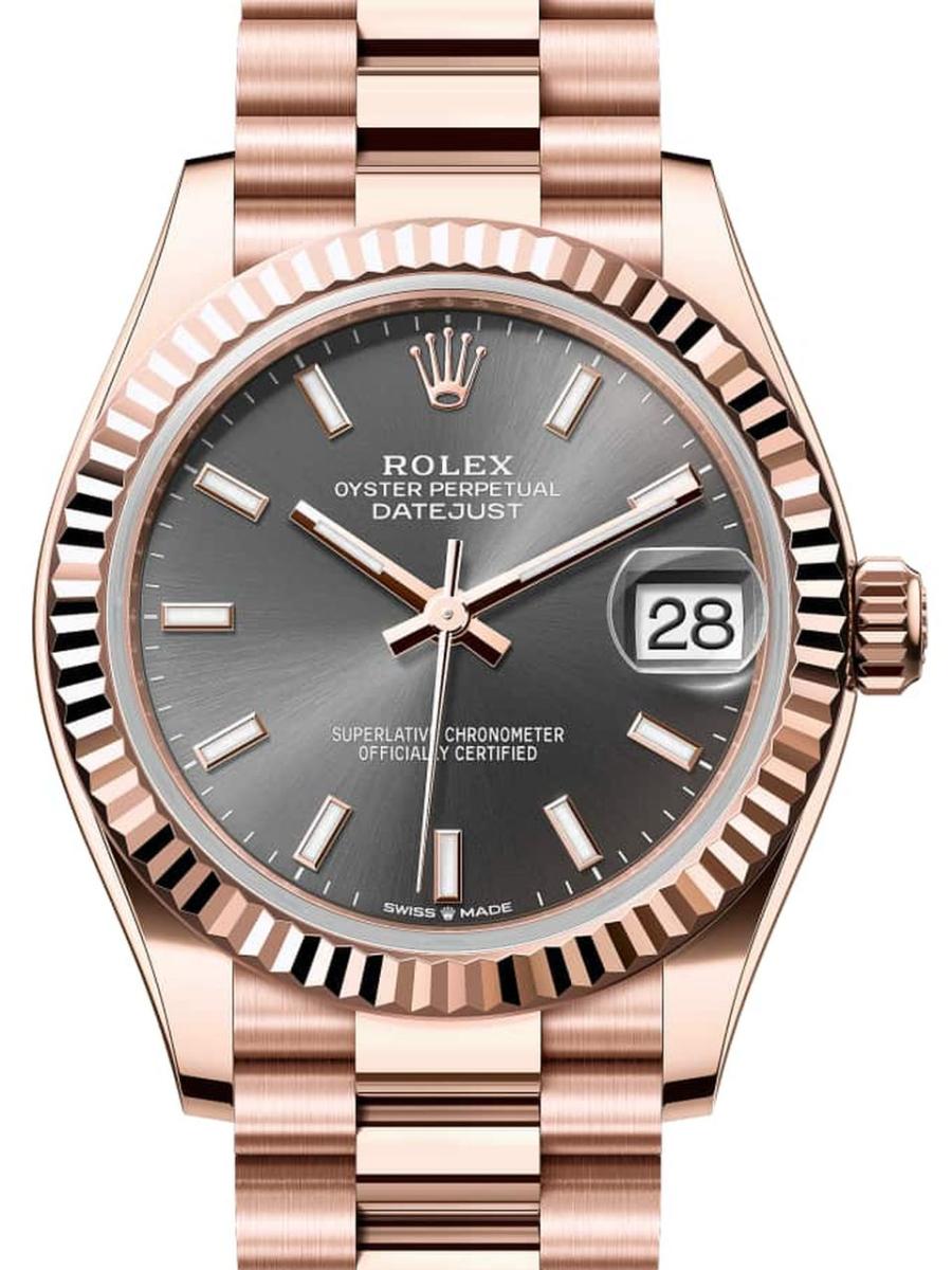 ロレックス デイトジャスト 278275-0027 スレート オイスター、31 mm、エバーローズゴールド 278275 レディース　31ｍｍ　キャリバー 2236　パワーリザーブ 約55時間　オイスターブレス(新品未使用)