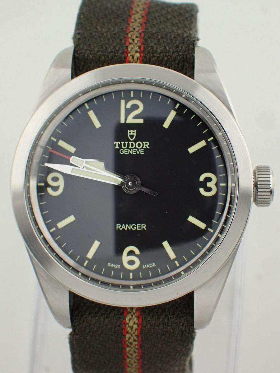 チューダー レンジャー M79950-0003 ブラック 39mm、マットブラック文字盤、ファブリックストラップ(A※中古)