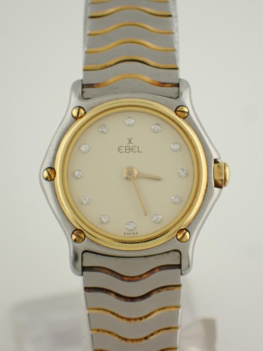 エベル クラシック 1057901 ホワイトシェル 23mm、レディース、電池式(A※中古)