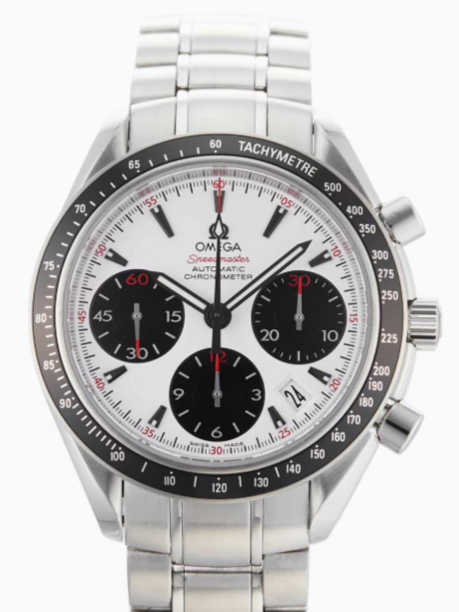 オメガ スピードマスター 323.304.040.01.001 ホワイト デイデイト　クロノ　スモールセコンド メンズ　40mm　キャリバー 330﻿4　パワーリザーブ 48時﻿間　(新品未使用)