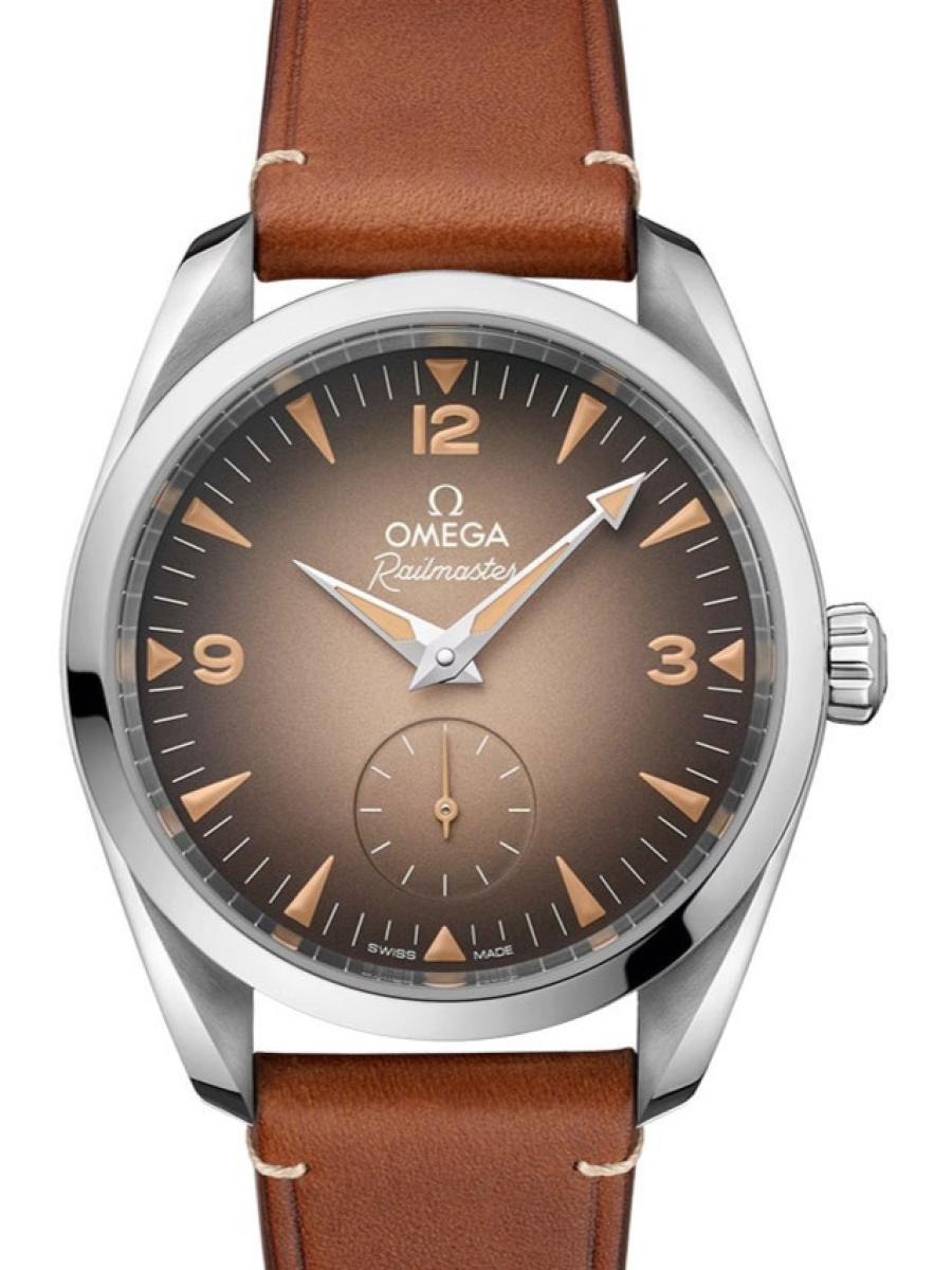 オメガ シーマスター 235.12.38.20.13.001 ブラウン レイルマスター ユニセックス　38mm　キャリバ﻿ー オメガ 880﻿4　パワーリザー﻿ブ 55時﻿間　ブラウンレザーベルト(新品未使用)