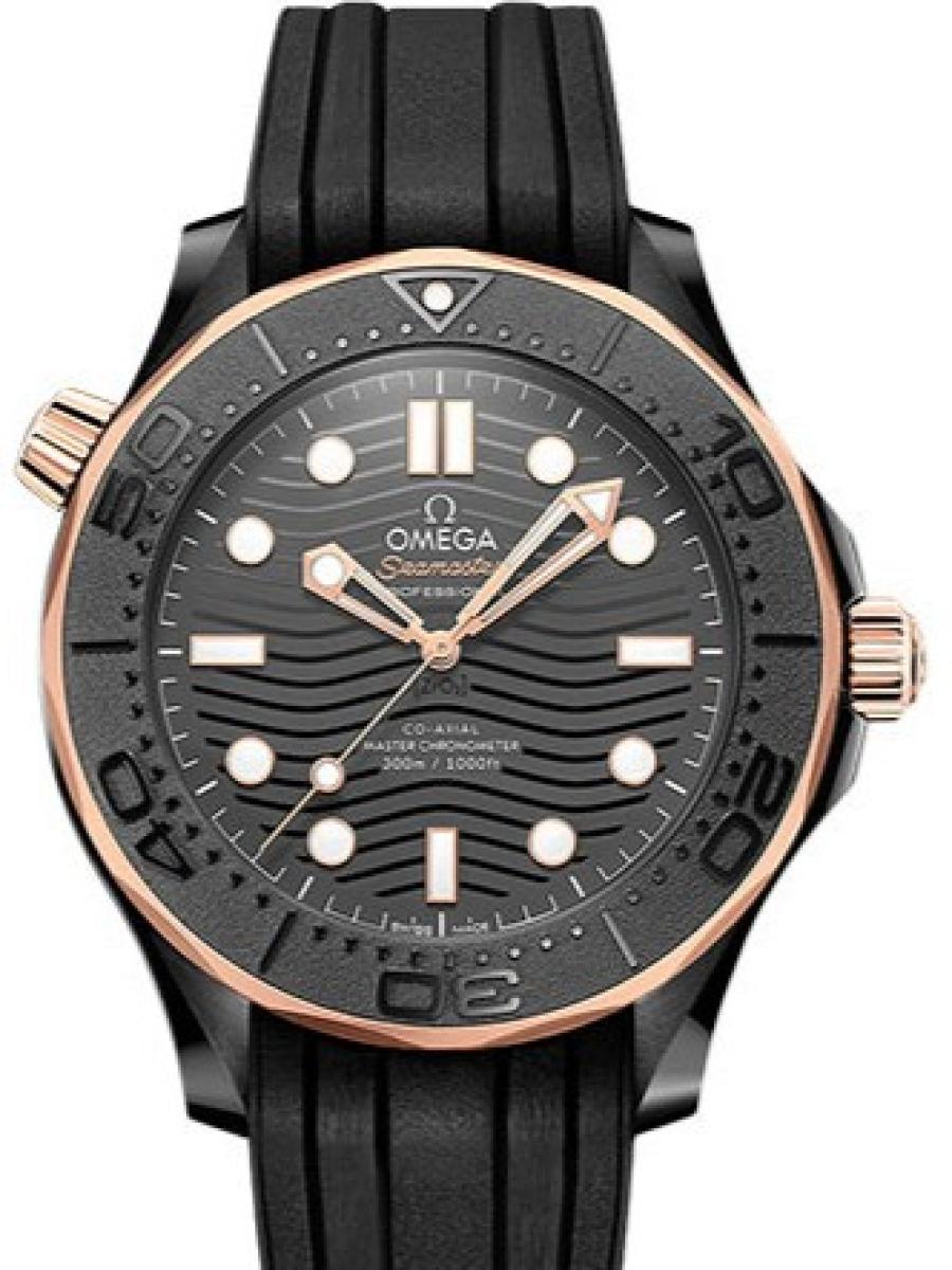オメガ シーマスター 210.62.44.20.01.001 ブラック シーマスター ダイバー300M　ブラックダイヤル　クロノ メンズ　43.5mm　キャリバ﻿ー オメガ 880﻿6　パワーリザー﻿ブ 55時﻿間　ラバーベルト(新品未使用)