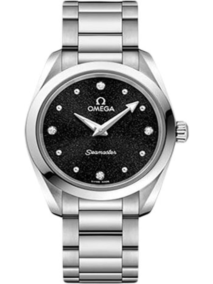 オメガ シーマスター 220.10.28.60.51.001 ブラック シーマスター アクアテラ 150M　ダイヤ　ブラックダイヤル レディース　28mm　キャリバ﻿ー オメガ 406﻿1　(新品未使用)